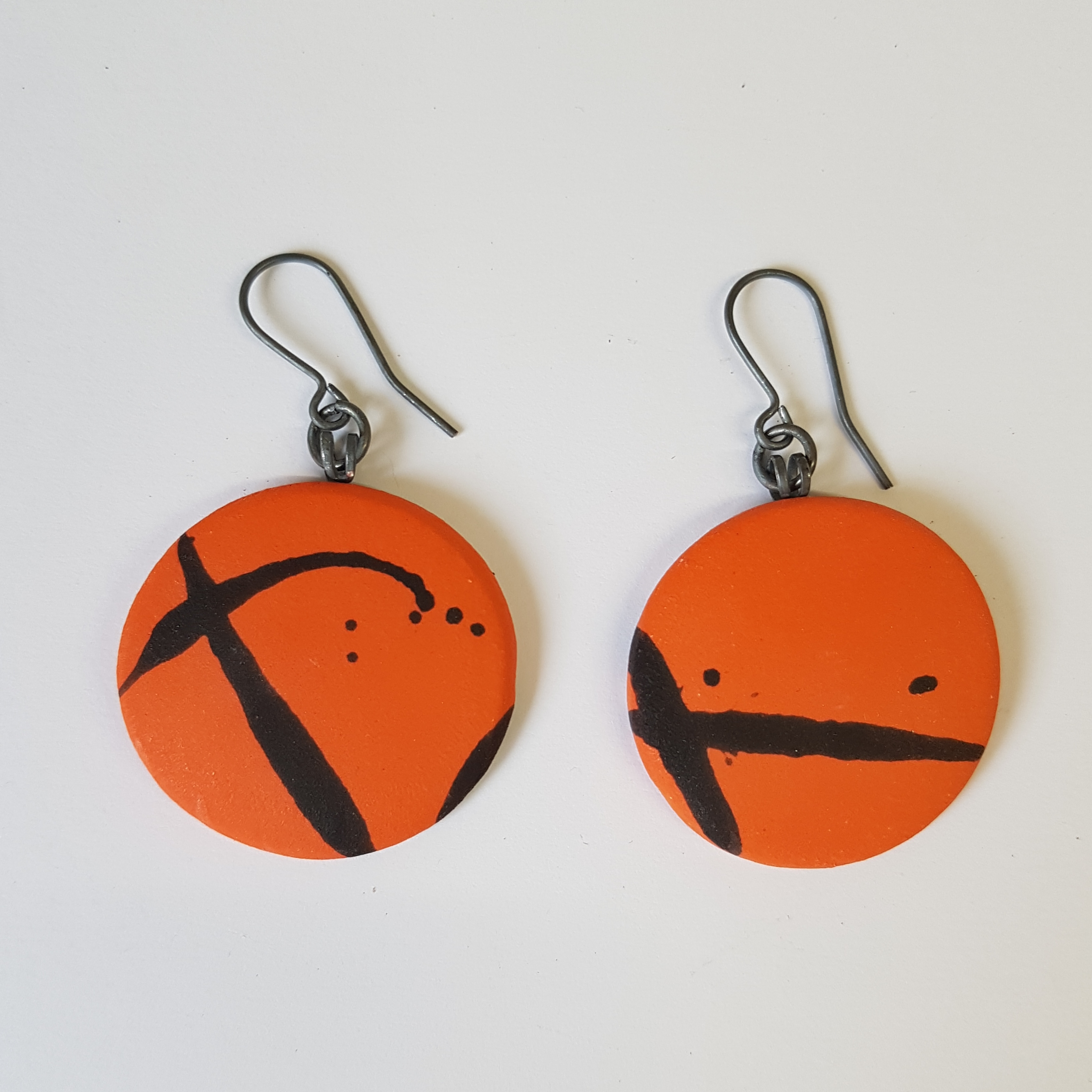 Neon Orange earrings
